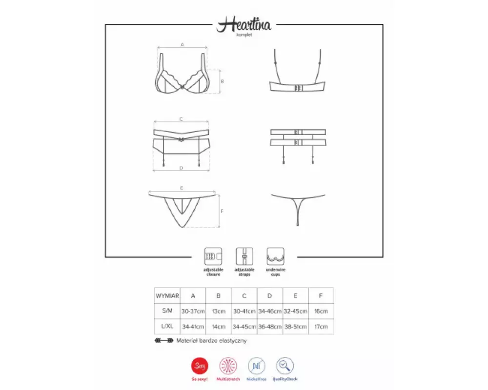 Комплект Obsessive HEARTINA SET