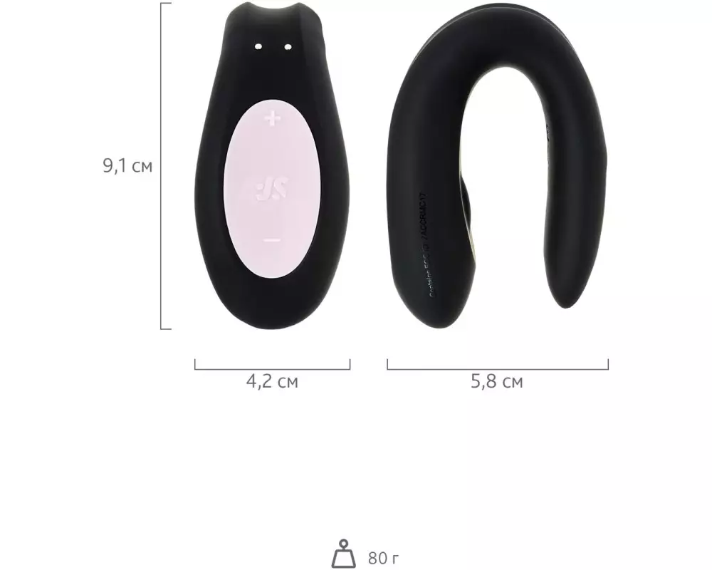 В/стимулятор Double Joy чёрн. Satisfyer