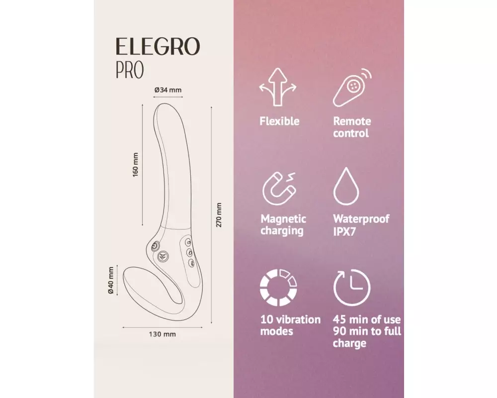 Б/ремн.в/страпон Elegro Pro Frivole